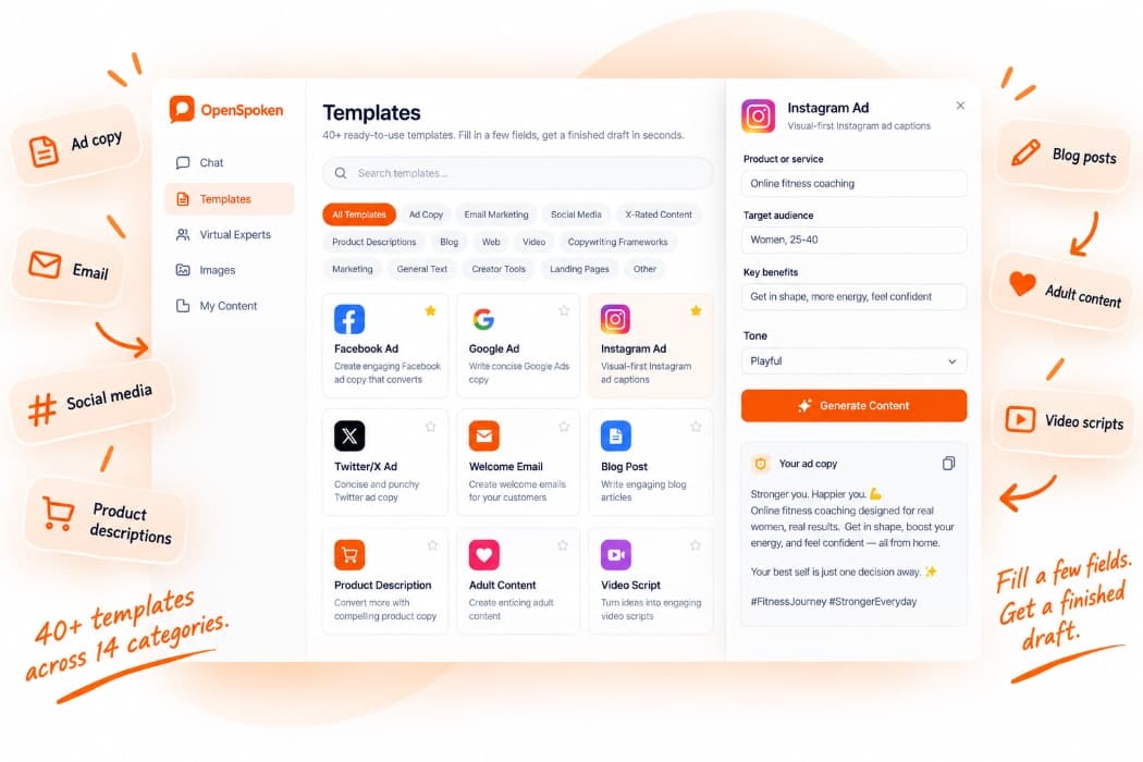 40+ templates